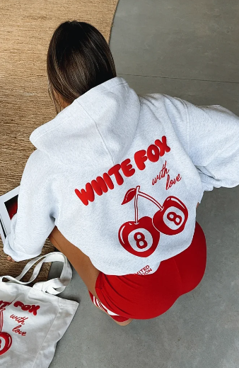 white fox hoodie
